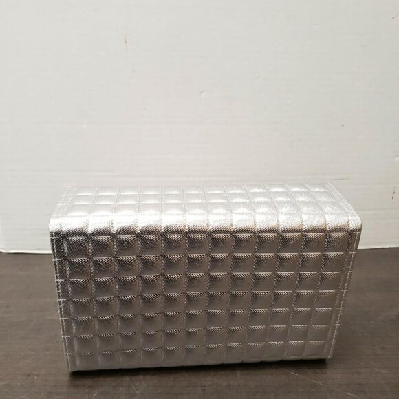 Cadillac Silver Quilted Clutch Purse with Original Box - Picture 4 of 7
